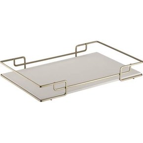 bandeja luana champ couro bege